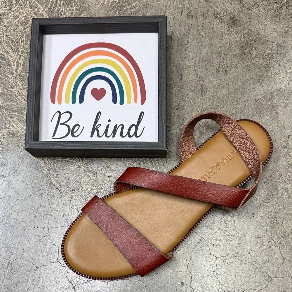 * Cynthia Rowley Red and Brown Sandals